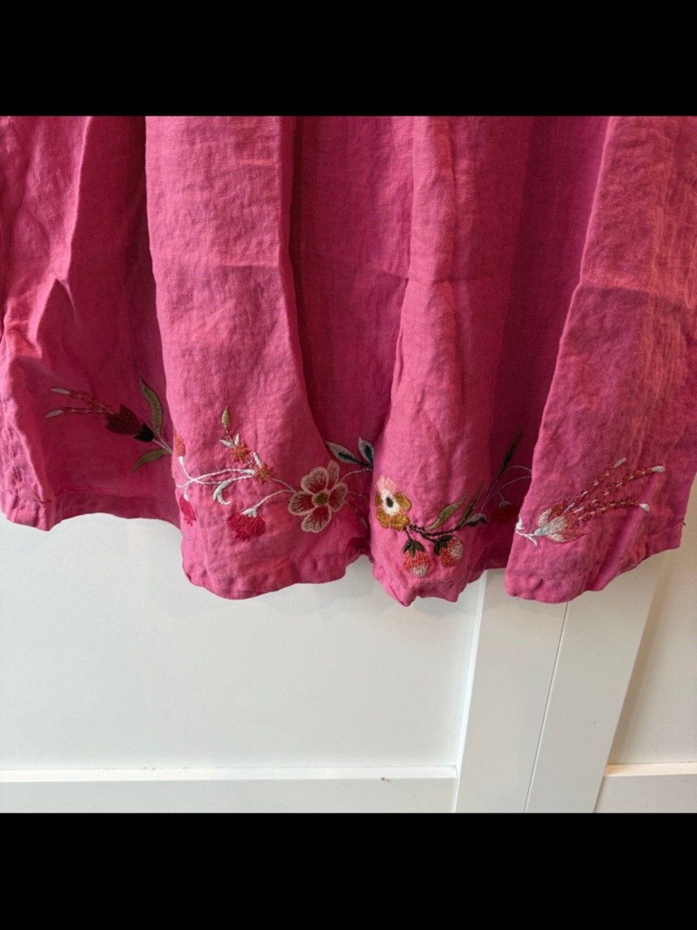 Johnny Was Joya embroidered linen tank dress in pink size small - Picture 8 of 8